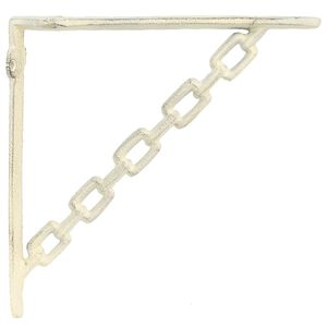 vidaXL Wall Shelf Brackets 12 pcs Antique White 14.5 x 14.5 x 3 cm