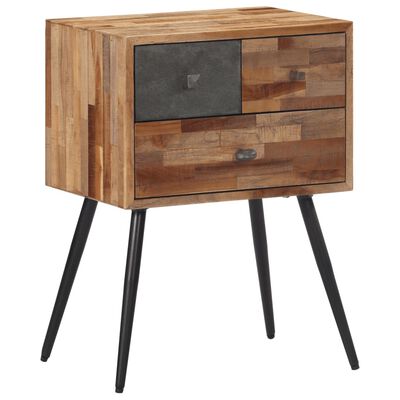 vidaXL Bedside Cabinet 47x31.5x60 cm Solid Wood Teak