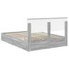 vidaXL Storage Bed Grey Sonoma 140 x 200 cm Engineered Wood