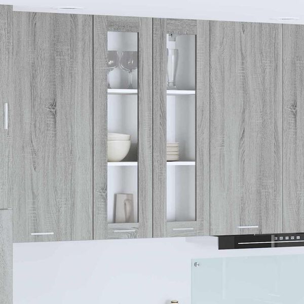 vidaXL Hanging Cabinet Grey Sonoma 60 x 31 x 100 cm Engineered Wood