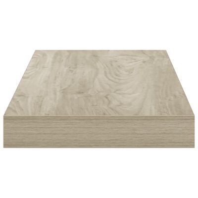 Front view of a thicker wooden shelf board