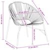 vidaXL Garden Egg Chair Black and Light Grey Poly Rattan