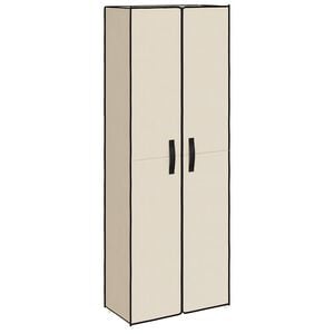 vidaXL Shoe Cabinet Cream 60x30x166 cm Fabric
