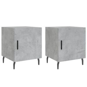 vidaXL Bedside Cabinets 2 pcs Concrete Grey 40x40x50cm Engineered Wood