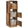vidaXL Laundry Cabinet with Storage with Door Old Wood Engineered wood