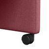 vidaXL Dining Chairs with Wheels 2 pcs Wine red 57 x 66 x 94 cm Fabric