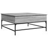 vidaXL Coffee Table Grey Sonoma 95x95x45 cm Engineered Wood and Metal