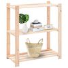 vidaXL 3-Tier Storage Rack 80x38x90 cm Solid Pinewood 150 kg