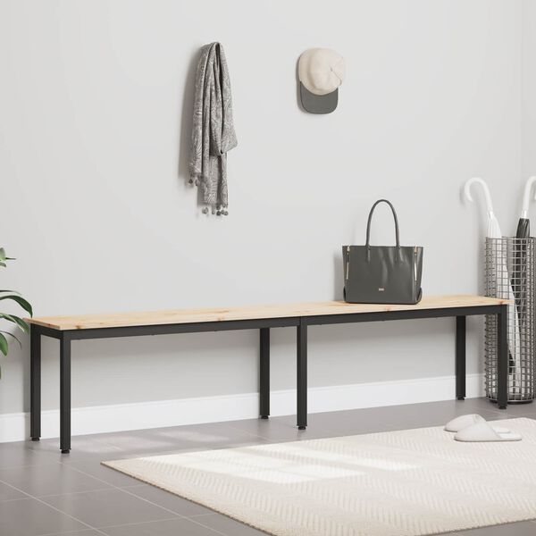 vidaXL Bench Natural 200 x 35 x 45 cm Solid Pine Wood