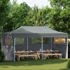 vidaXL Party Tent Folding Anthracite 291 x 580 x 315 cm Oxford Fabric