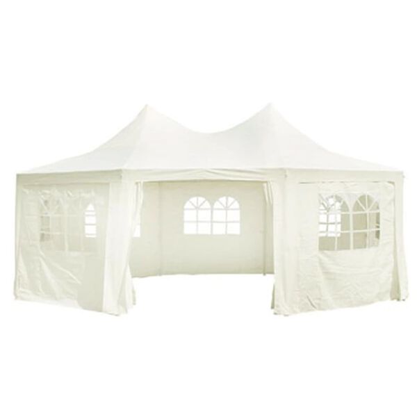 vidaXL Octagonal Party Tent Cream 6 x 4.4 x 3.5 m