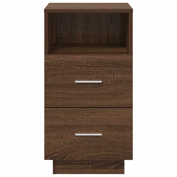vidaXL Bedside Cabinets 2 pcs with 2 Drawers Brown Oak 36x36x68 cm