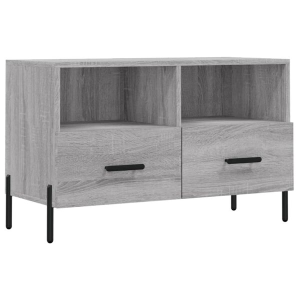 vidaXL TV Cabinet Grey Sonoma 80x36x50 cm Engineered Wood