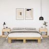 vidaXL Bed Frame without Mattress 140x200 cm Solid Wood Oak