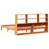 vidaXL Bookcase Bed without Mattress Wax Brown 180x200 cm Super King Solid Wood Pine