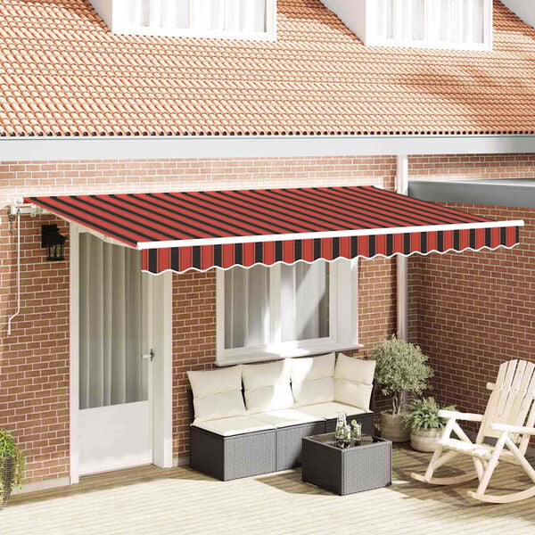 vidaXL Retractable Awning Orange 350 x 200 cm Fabric