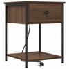 vidaXL Bedside Cabinet Brown Oak 42 x 41 x 56 cm Engineered Wood