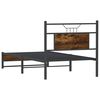 vidaXL Bed Frame without Mattress Smoked Oak 90x190 cm Single Engineered Wood