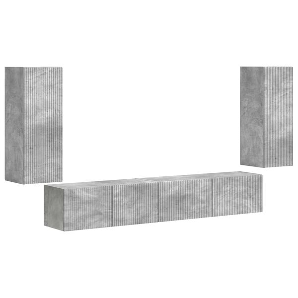 vidaXL 3 pcs Concrete Grey