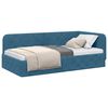 vidaXL Corner Bed Frame with Headboard Blue 100 x 200 cm Velvet
