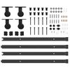 vidaXL Sliding Door Hardware Kit 152,5 cm Steel Black
