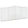 vidaXL Arched Gabion Basket 400x30x160/180 cm Galvanised Iron