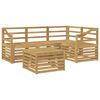 vidaXL Outdoor Sofa Set 5 pcs White 59 x 59 x 37 cm Solid Acacia Wood