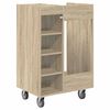 vidaXL Golf Cabinet with Wheel Plain Sonoma Oak 65 x 45 x 98 cm
