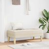 vidaXL Bench with Cushion Linen 113 x 57 x 39 cm Fabric