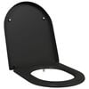 vidaXL Toilet Seat Black 46.2 x 36 x 4.3 cm Duroplast