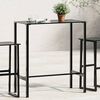 vidaXL Bar Table Black 100x50x110 cm Powder-coated Steel