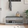 vidaXL Hall Bench with Cushion Concrete Grey 103 x 38 x 45 cm