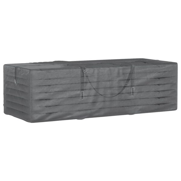 vidaXL Garden Cushion Storage Bag Black 135x40x55 cm Polyethylene
