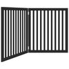 vidaXL Dog Gate Foldable 2 Panels Black 160 cm Poplar Wood