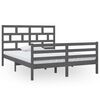 vidaXL Bed Frame without Mattress Grey Solid Wood King Size