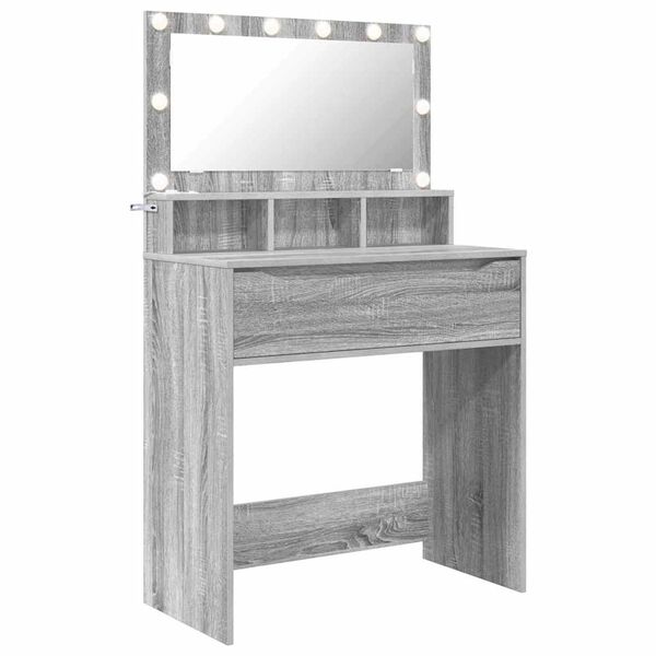 vidaXL Bedroom Dressing Tables Grey Sonoma 80 x 39.6 x 135 cm