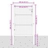 vidaXL Garden Gate Anthracite 100x150 cm Steel