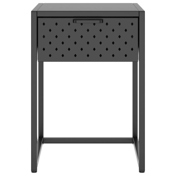 vidaXL Nightstand Anthracite 38x35x54 cm Steel