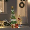 vidaXL Lighted Christmas Tree with 3 Gift Boxes 2D Warm White 150 cm