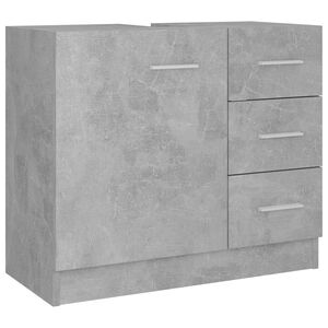 vidaXL Sink Cabinet Concrete Grey 63x30x54 cm Engineered Wood