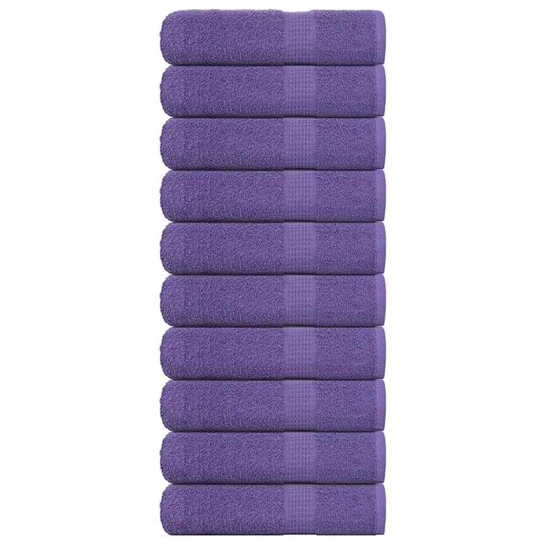 vidaXL Shower Towels "FROGN" 10 pcs Purple 70x140 cm 360 gsm
