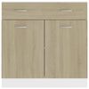 vidaXL Drawer Bottom Cabinet Sonoma Oak 80x46x81.5 cm Engineered Wood
