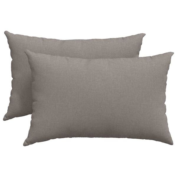 vidaXL Sofa Pillows 2 pcs Taupe 60 x 40 cm Fabric