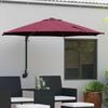 vidaXL Garden Parasol Manual Bordeaux Red 248 x 248 x 148 cm