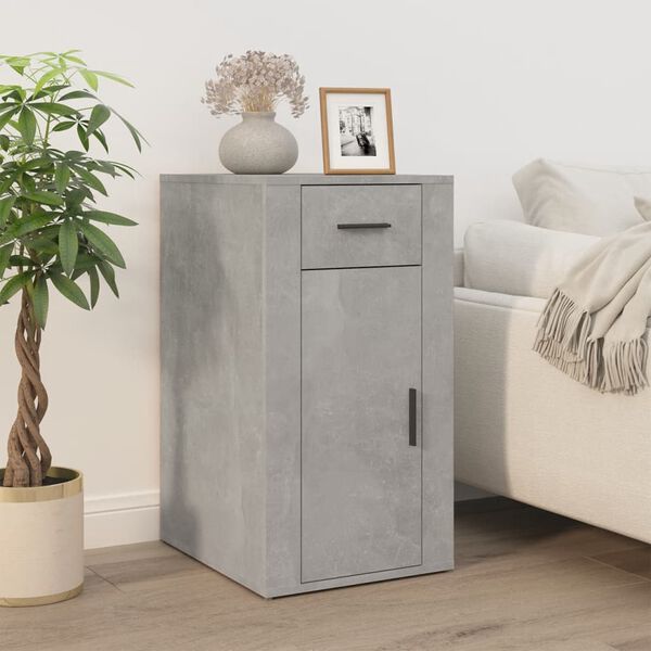vidaXL Desk Cabinet Concrete Grey 40x49x75 cm Engineered Wood