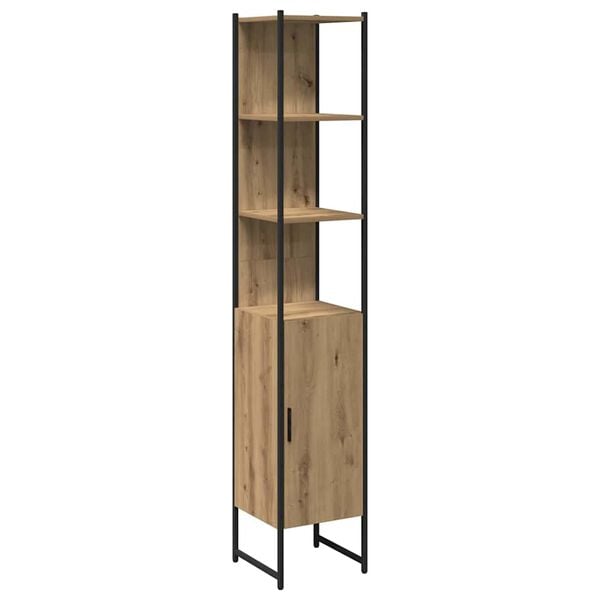 vidaXL Bathroom Cabinet Artisan oak 33 x 33 x 185.5 cm Engineered Wood
