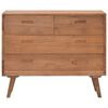 vidaXL Chest of Drawers 90x35x75 cm Solid Teak Wood