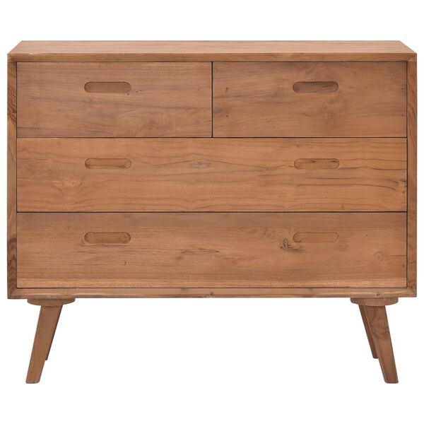 vidaXL Chest of Drawers 90x35x75 cm Solid Teak Wood