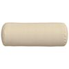 vidaXL Bolster Pillows 2 pcs Cream Ø 25 x 70 cm Fabric