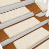 vidaXL Stair Mats 15 pcs 65x21x4 cm White Rectangular Edge